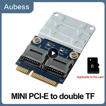 1 ~ 5 шт. Мини-адаптер Pci-E 2 SSD HDD Для Ноутбука с двумя SDHC SDXC TF для Мини-PCIe Устройство чтения карт памяти mPCIe To 2