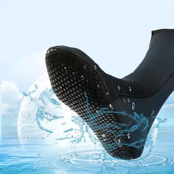 1 Пара неопреновых носков 3 мм, Пляжные носки для дайвинга, нескользящие Теплые водонепроницаемые носки для дайвинга XS-XXL