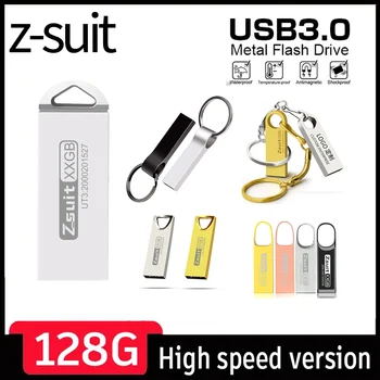 128 ГБ USB Флэш-Накопитель Металлический 128 ГБ Высокоскоростная флэш-карта памяти 128 ГБ Флешка Флэш Водонепроницаемый Cle Флэш-накопитель 128 ГБ U-диск