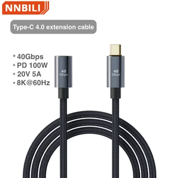 2023 Новейший кабель для зарядки от USB 4.0 до Type-C USB-C Быстрое Зарядное устройство 100 Вт Передача данных 40 Гбит/с Аудио Транс 8K Для ноутбука Vivo MI