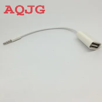 25 см 3,5 мм мужской автомобильный aux usb аудиокабель шнур mp3-адаптер кабель-адаптер USB флэш-накопитель AQJG