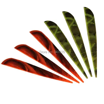 4-дюймовый пластик, 30 штук оранжевого цвета + 30 штук зеленого камуфляжного флюгера, аксессуары для стрел, лук для стрельбы из лука