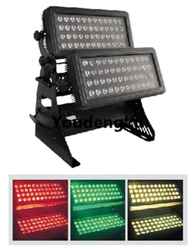 4шт 96 * 10 Вт RGBW 4В1 Многоцветный DMX 512 светодиодный прожектор для мытья стен, городской цветной уличный IP 65 dj светодиодный светильник