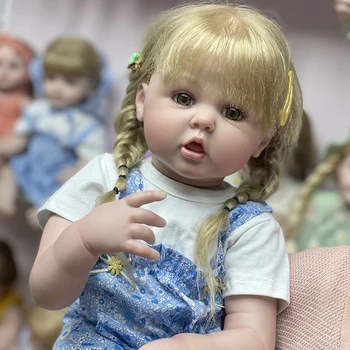 55 см Возрожденная девочка кукла игрушки для детей на День Рождения Рождество