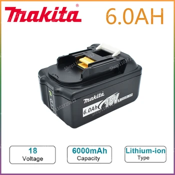 6.0Ah 18V BL1830 Makita Оригинальный 6000 mAh BL1815 BL1860 BL1840 194205-3 Литий-ионный аккумулятор, Сменный Аккумулятор для электроинструмента