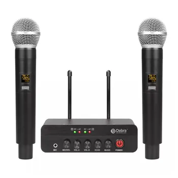 Audio X7 Uhf двухканальный беспроводной микрофон Bt5.0 для караоке Металлический беспроводной ручной микрофонный передатчик с функцией отключения звука