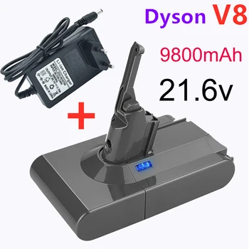 Batterie Rechargeable Pour Aspirateur Dyson V8 Absolu/duveteux/Animal, Li-ion 9800mAh 21.6V, Nouvelle Mise à Niveau