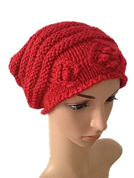 BomHCS, осенне-зимняя модная вязаная шапка ручной работы, женские теплые шапочки