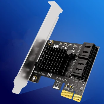 Chi a Mining PCIe SATA 4 Порта 6G SATA III 3,0 Карта контроллера Без Raid PCI Express 3,0 x1 Gen3 Карта расширения SATA PCI-E Адаптер