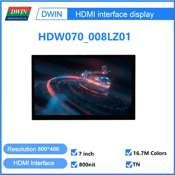 DWIN 7 Дюймов 800*480 HDMI ЖК-модуль Мультимедийный Raspberry Pi 800nit Многоточечный IPS Экран Емкостный Сенсорный HDW070-008LZ01