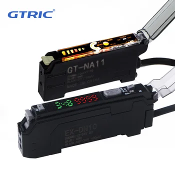 GTRIC Волоконно-Оптический Датчик Усилитель Высокой Точности 10-30 В постоянного тока 3-проводной NPN PNP NA11 Цифровой Дисплей Оптический Фотоэлектрический Переключатель