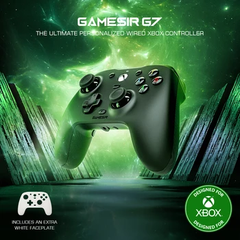 GameSir G7 Игровой контроллер Xbox Проводной Геймпад для Xbox Series X, Xbox Series S, Xbox One, ПК с джойстиком ALPS, Сменные панели