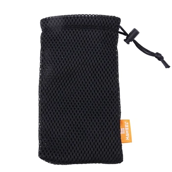 HAWEEL 15 упаковок Нейлоновой Сетки с завязками для хранения, сумка-Универсальная сумка для активного отдыха 3,5 X 7,3 дюйма (черная)