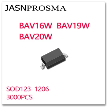 JASNPROSMA SOD123 3000 шт. BAV16W BAV19W BAV20W Новые товары высокого качества SMD SOD123 SOD-123 1206