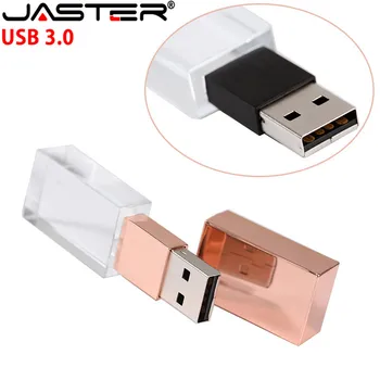 JASTER Crystal USB 3.0 Flash Starter USB Флеш-накопитель 4GB 16GB 32GB 64GB128gb USB Флэш-накопитель с 3D Гравировкой Логотипа/Автомобильный Подарок