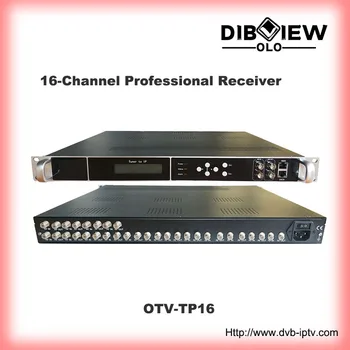 OTV-TP16 Профессиональная головная станция цифрового телевидения FTA 16 каналов связи RF FTA тюнер 2 * ASI-IP ASI шлюз BISS Спутниковый ресивер
