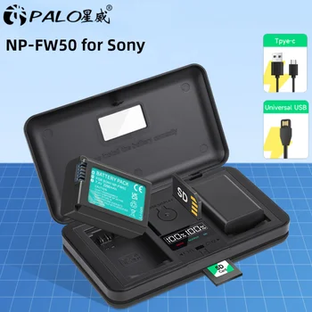 PALO NP-FW50 NP FW50 Батарея + Многофункциональное зарядное устройство для Sony Alpha a6500 a6300 a6000 a5000 a3000 NEX-3 A7 A7M2 A7R 7SM2 7M2
