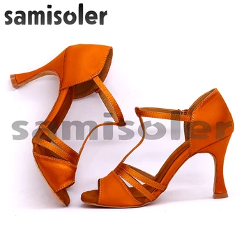 Samisoler/ Бальные женские туфли для латиноамериканских танцев, Современная обувь для танцев на шесте, Сальса, Танго, Туфли для латиноамериканских танцев на высоком каблуке, женские туфли для латиноамериканских танцев
