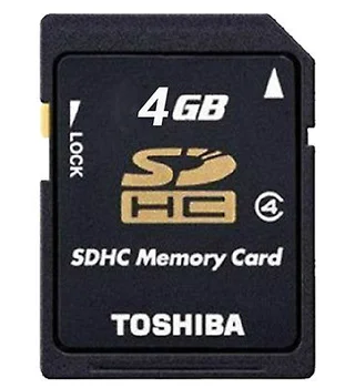 Toshiba 4GB SD-карта SDHC Класса 4 Флэш-карта памяти C4 P-SDHC4G4 Подлинная Высокоскоростная память SD Для цифровых камер
