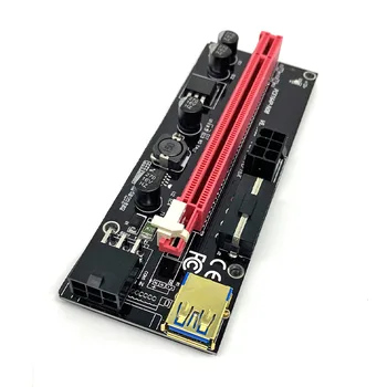 VER009SPCI-E Riser Card 006C PCIE 1X-16X Удлинитель 60 см USB 3.0 Кабель SATA-6Pin Шнур Питания для Видеокарты