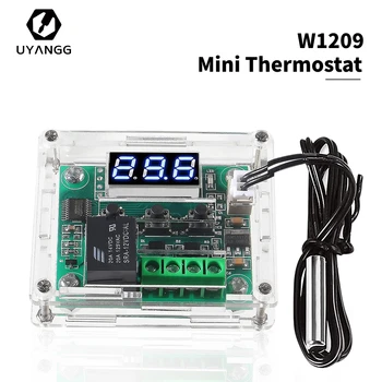 W1209 Мини-термостат DC 12V Цифровой регулятор температуры -50-110 ℃ Инкубационный термостат Переключатель контроля температуры с чехлом
