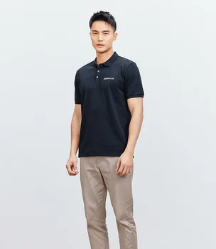 W4780- мужская футболка с отворотом в американском стиле, новая мужская футболка с короткими рукавами и принтом сзади.