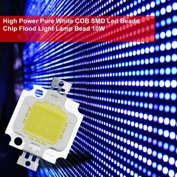 Высокомощный Чистый Белый COB SMD Светодиодный чип, прожектор, лампа, шарик 10 Вт, Низкое тепловыделение, экономия энергии, Экологичность