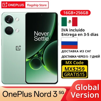 Глобальная версия OnePlus Nord 3 5G 8GB 128GB 50MP Камера 80W SUPERVOOC 6,74 ”120Hz Яркость дисплея 9000