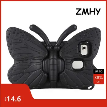 Детский чехол для Samsung Tab 4 8.0, дизайн бабочки, EVA-чехол с подставкой, чехол для планшета, защита от падения, противоударные защитные чехлы