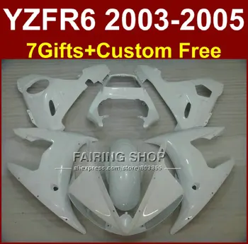 Запчасти для ремонта кузова DEW white для YAMAHA R6 комплект обтекателей 03 04 05 обтекатели YZF R6 2003 2004 2005 Мотоциклетные комплекты WI7