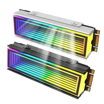 Компьютерные Радиаторы SSD Радиатор Cooler M2 SSD Охлаждение DC 5V SSD Радиатор С ARGB Из Легкого АлюминиевоМагниевого Сплава M2 SSD Cooler