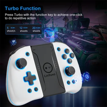 Контроллер KS47 Joypad Pro Для переключателя untuk Auto Fire Bluetooth Turbo Function Pro Для контроллера Nintend Switch OLED