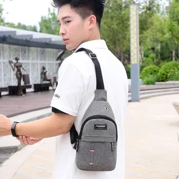 Мужская нагрудная сумка 2023 Новый Поясной Модный Маленький рюкзак Спортивная сумка через плечо