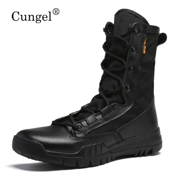 Мужские Уличные боевые ботинки, обувь для тренировок в Альпинизме, Легкие тактические ботинки, Походная сетчатая военная обувь