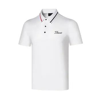 Мужские рубашки для гольфа 2023, Летняя Новая Мужская Дышащая Быстросохнущая Рубашка Поло, впитывающая пот, Спортивная Одежда для гольфа на открытом воздухе
