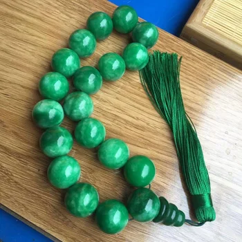 Натуральные зеленые нефритовые браслеты бусины из яшмы и жадеита нефритовый браслет с кисточкой четки для молитвы мужские изумрудно-нефритовые браслеты