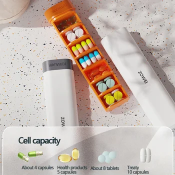Новая аптечка для таблеток, еженедельный держатель для таблеток, органайзер для хранения, контейнер, разветвители для таблеток, 3 цвета, органайзер для таблеток