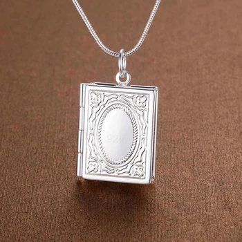 Новое модное ожерелье из стерлингового серебра 925 пробы с классическим квадратным кулоном для женщин, роскошные рождественские подарки, ювелирные изделия для свадебной вечеринки