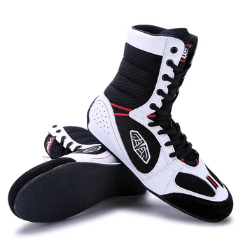 Новые профессиональные боксерские туфли 38-46 размера, высокие боевые ботинки, мужская обувь для профессиональных соревнований по борьбе