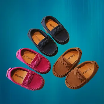 Обувь Для маленьких мальчиков от 1 до 12 лет, Повседневные Лоферы на плоской подошве Для Новорожденных Девочек, Детская спортивная обувь без застежки, Замшевые детские Мокасины G08125