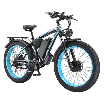 Оптовая цена 2000 Вт E-Bike Склад ЕС и США Двухмоторный E-Bike 23AH Аккумулятор 2x1000 Вт Мотор 26x4,0 дюймов Толстая шина Электрический Велосипед
