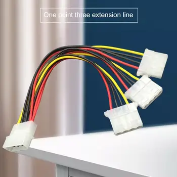Отличный 20-сантиметровый Большой 4-контактный адаптер от 1 до 3 IDE Molex для мужчин и женщин, прочный пластиковый кабель-адаптер питания для компьютера ПК