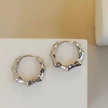 Персонализированные серебряные серьги-кольца S925 с крутым дизайном в виде кости для женского подарка