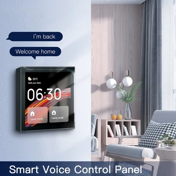 Пластиковая многофункциональная панель управления Tuya Wifi с сенсорным экраном, 4-дюймовый Встроенный центральный голосовой контроллер для интеллектуального дома