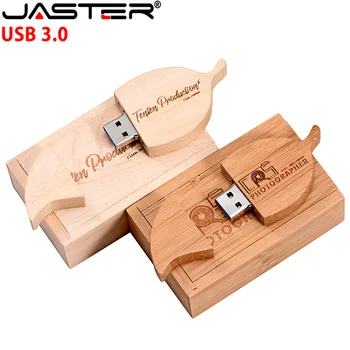 Подарочный флеш-накопитель JASTER tree leaf + коробка 64 ГБ 32 16 8 4 ручка USB 3.0 USB (бесплатный логотип) memory stick флеш-накопитель