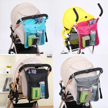 Подвесная сумка на заднюю часть детской коляски, Льняная тканевая подвесная сумка для детских колясок, сумка для хранения на открытом воздухе