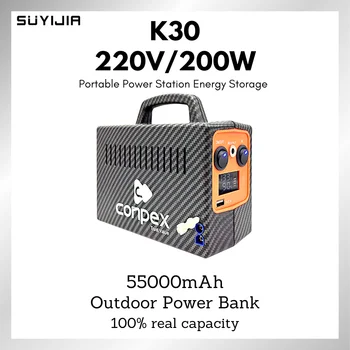 Портативный накопитель энергии K30 55000mAh 200Wh 3,2 V LiFePO4, мобильный источник питания для телефона, Дрона, ноутбука, камеры, Мини-вентилятора, Кемпинга
