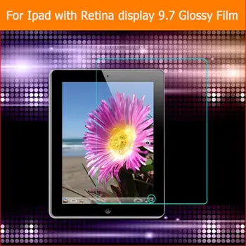 Прозрачная глянцевая защитная пленка для экрана iPad с дисплеем Retina, 9,7-дюймовый передний HD ЖК-экран, защитные пленки + чистая ткань