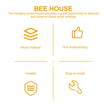 Пчелиный домик из натурального дерева, место обитания пчелиного улья для привлечения пчелиных опылителей