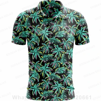 Стильная удобная рубашка Поло Для мужчин, Гольф, Спортивная рыбалка, Морская футболка с коротким рукавом, Классическая одежда с пуговицами на лацканах